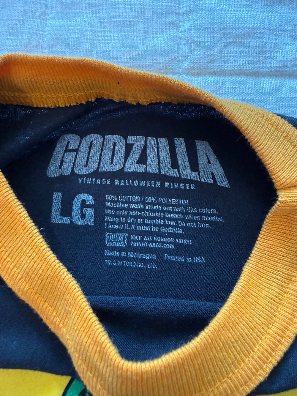 Fright Rags Mens Godzilla Ringer Tee - Picture 5 of 6